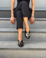 Ragazza Patent Leather Block Heeled Loafers