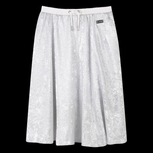 DKNY Polyester crepe silver midi skirt