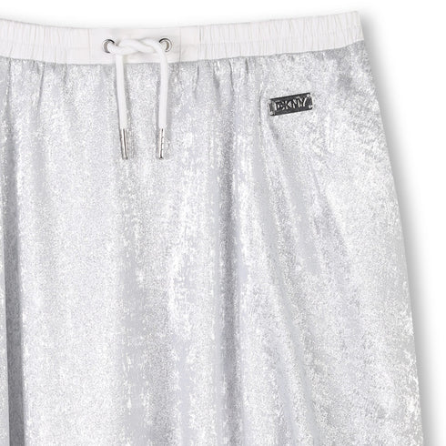 DKNY Polyester crepe silver midi skirt