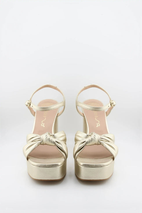 Unisa Platform Heel Knot Strap Sandals