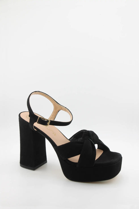Unisa Platform Heel Knot Strap Sandals