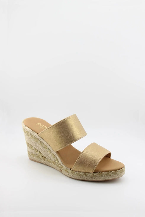 Paseart Dual Strap Espadrille Wedge Sandals