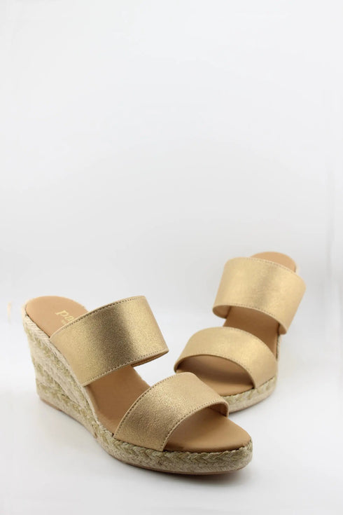 Paseart Dual Strap Espadrille Wedge Sandals