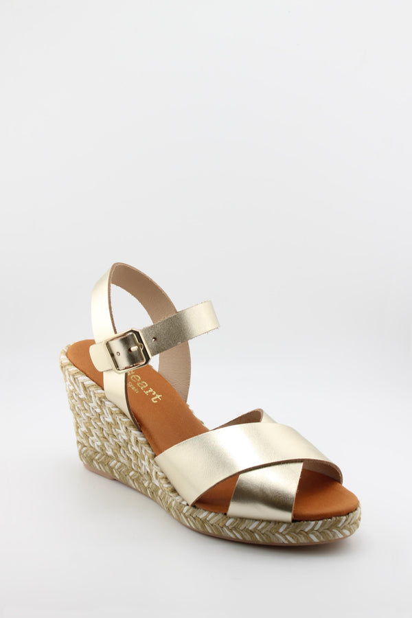 Paseart Espadrille Wedge Sandal with Buckle