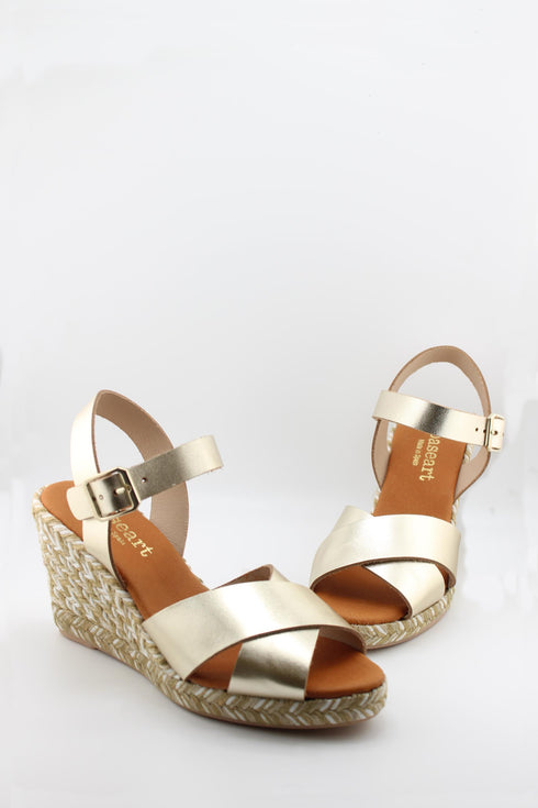 Paseart Espadrille Wedge Sandal with Buckle