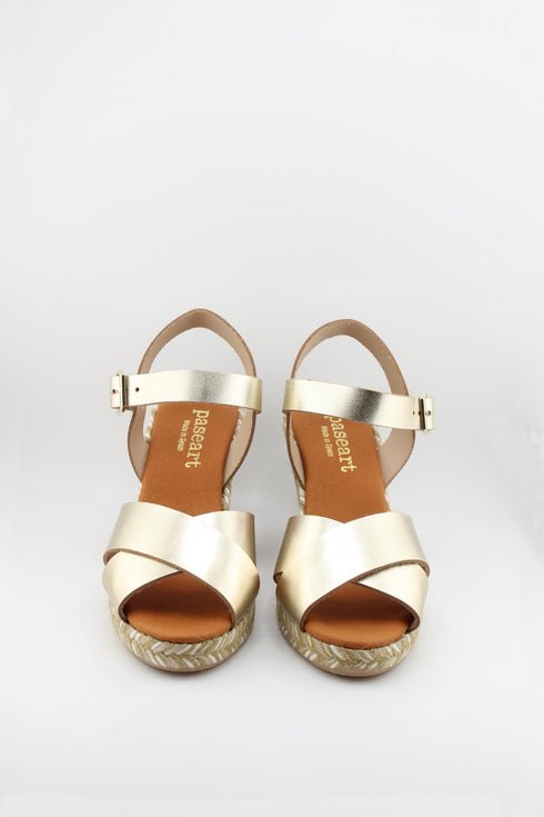 Paseart Espadrille Wedge Sandal with Buckle