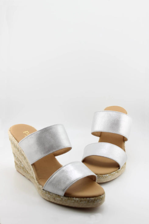Paseart Dual Strap Espadrille Wedge Sandals
