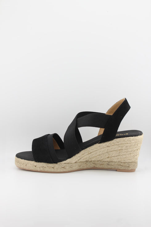 Paseart Espadrille Wedge Sandals with Elastic Straps