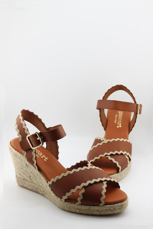 Paseart Woven Espadrille Wedge Sandal