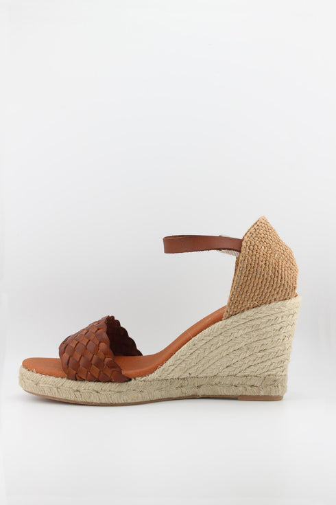 Paseart Woven Ankle Strap Espadrille Wedge
