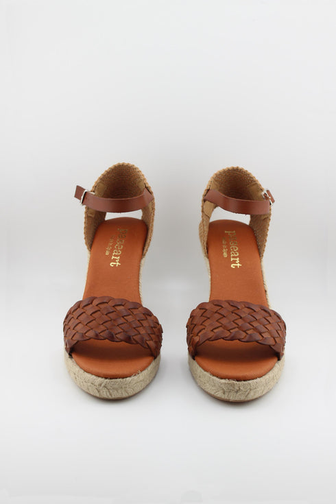 Paseart Woven Ankle Strap Espadrille Wedge