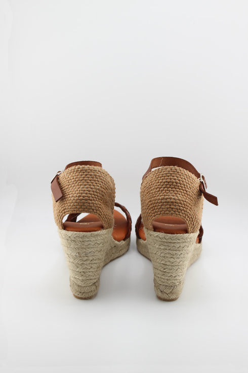 Paseart Woven Ankle Strap Espadrille Wedge
