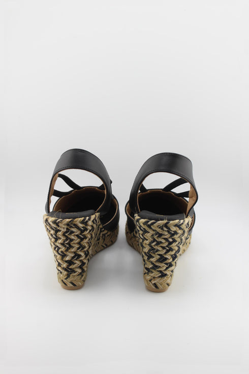 Paseart Strappy Espadrille Wedge Slingback Sandals