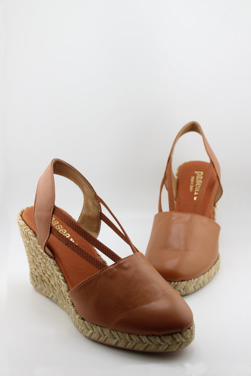 Paseart Strappy Espadrille Wedge Slingback Sandals