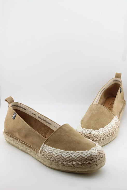 Fabiolas Suede Espadrille Loafers with Braided Trim