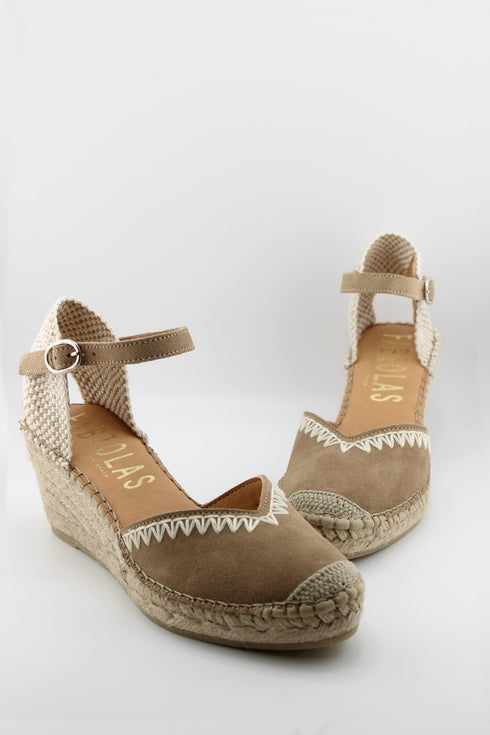 Fabiolas Espadrille Wedge Ankle Strap Sandals
