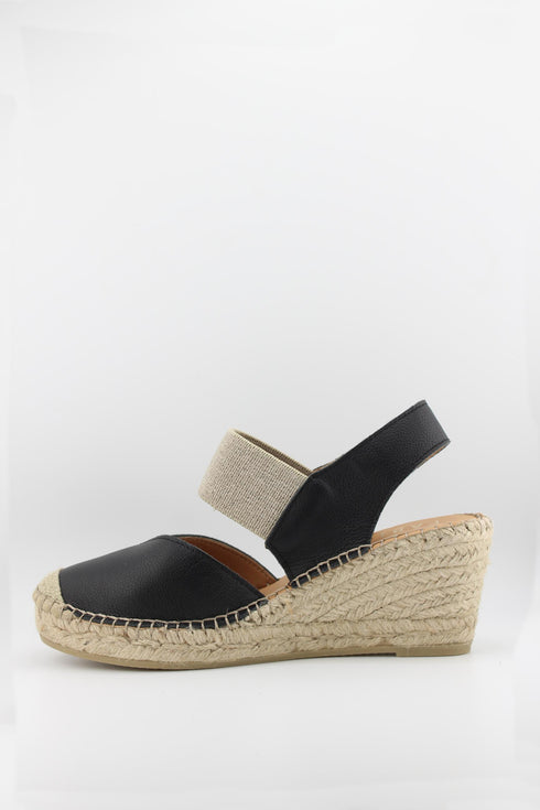 Fabiolas Espadrille Wedge Sandals with Elastic Strap
