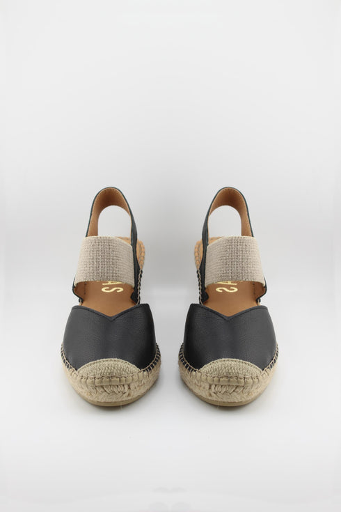 Fabiolas Espadrille Wedge Sandals with Elastic Strap