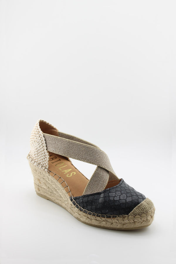 Fabiolas Espadrille Wedge with Crisscross Straps