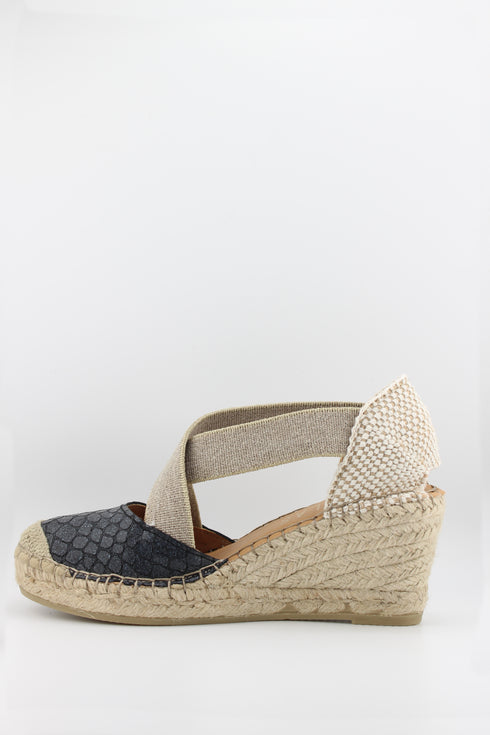 Fabiolas Espadrille Wedge with Crisscross Straps