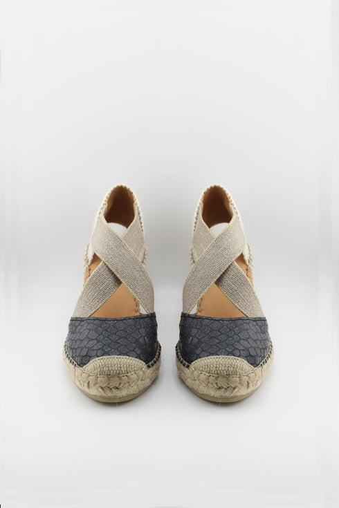 Fabiolas Espadrille Wedge with Crisscross Straps
