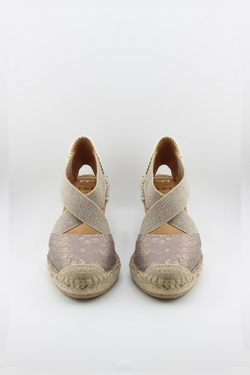 Fabiolas Espadrille Wedge with Crisscross Straps
