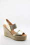 Fabiolas Espadrille Wedge Sandal with Elastic Strap