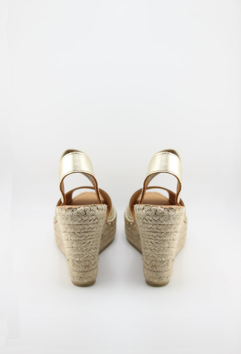 Fabiolas Espadrille Wedge Sandal with Elastic Strap