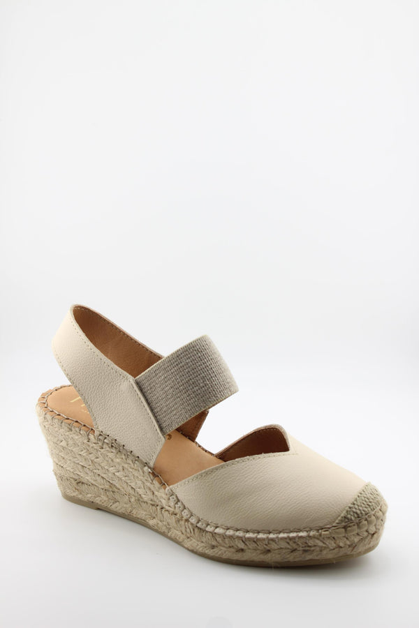 Fabiolas Espadrille Wedge Sandals with Elastic Strap