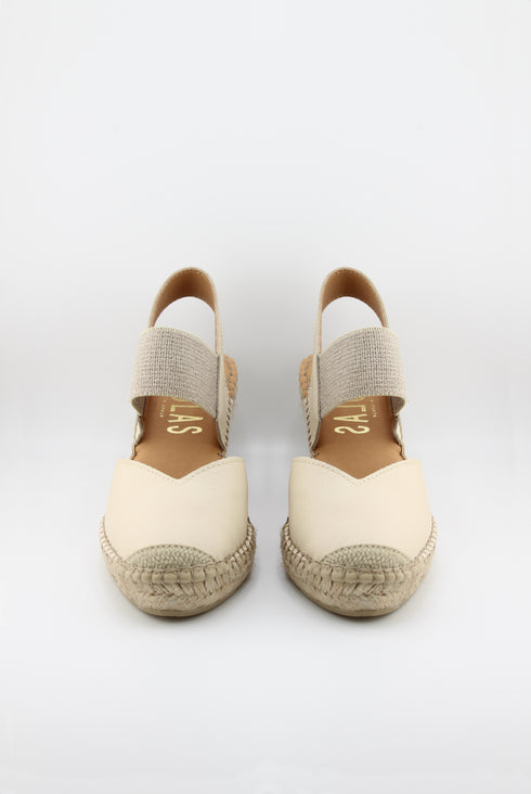 Fabiolas Espadrille Wedge Sandals with Elastic Strap