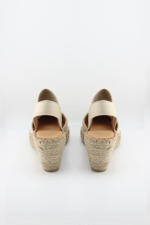 Fabiolas Espadrille Wedge Sandals with Elastic Strap