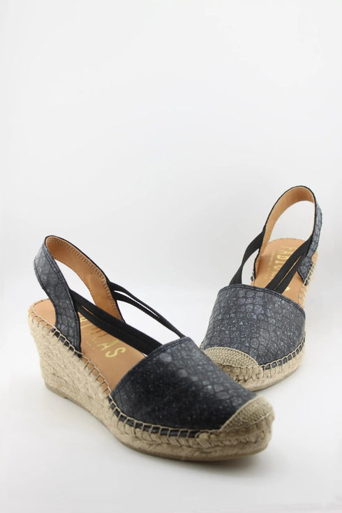 Fabiolas Woven Jute Wedge Espadrille Sandals