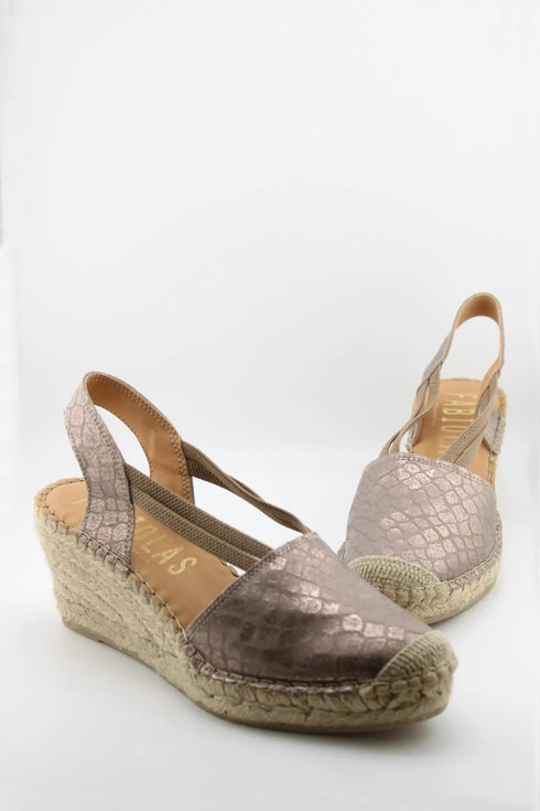 Fabiolas Woven Jute Wedge Espadrille Sandals