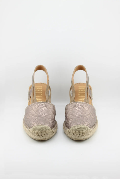 Fabiolas Woven Jute Wedge Espadrille Sandals