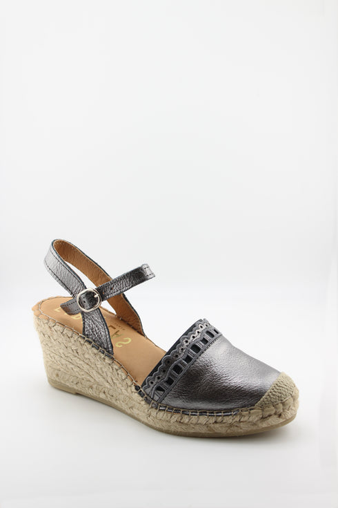 Fabiolas Espadrille Wedge Sandal with Buckle