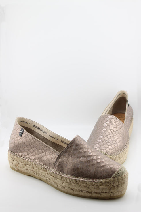 Fabiolas Embossed Textured Espadrille Slip-Ons