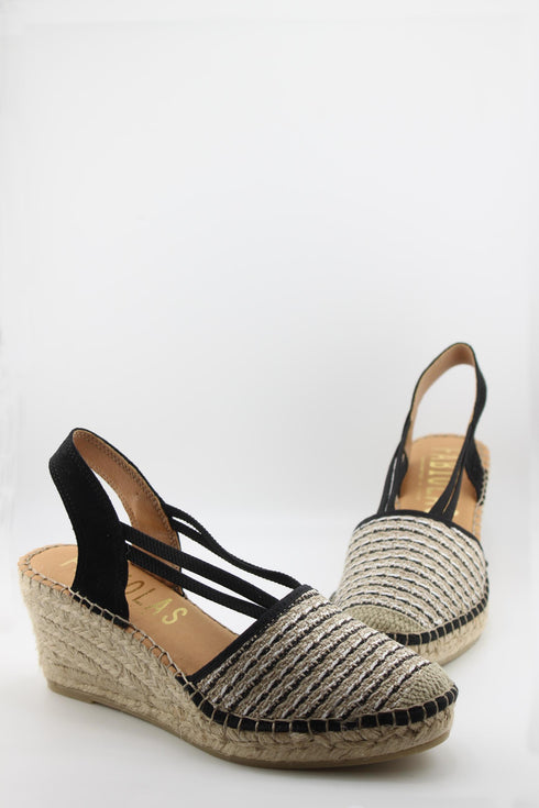 Fabiolas Espadrille Wedge Sandal with Straps
