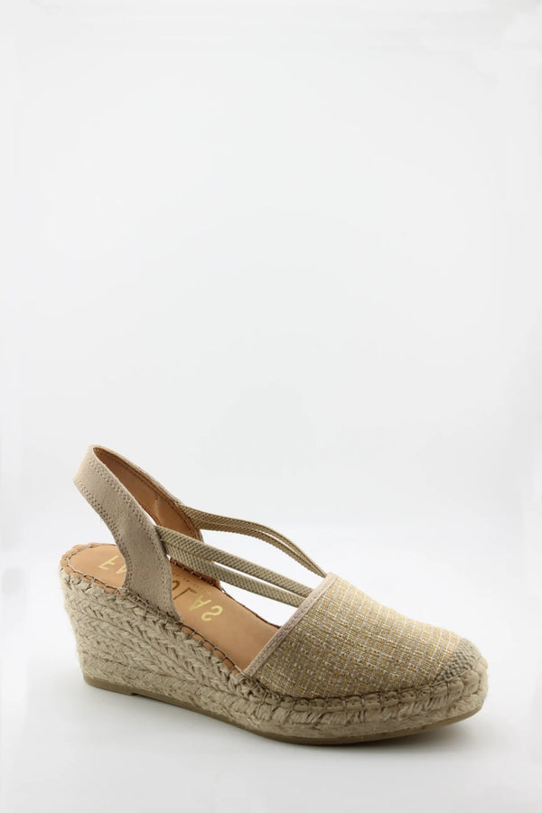Fabiolas Woven Slingback Espadrille Wedge Sandal