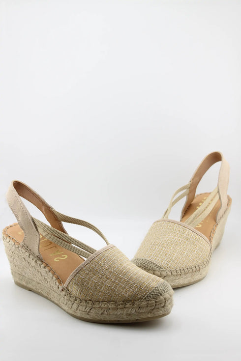 Fabiolas Woven Slingback Espadrille Wedge Sandal