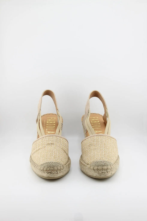 Fabiolas Woven Slingback Espadrille Wedge Sandal