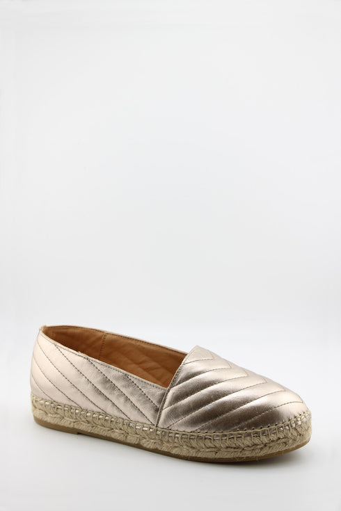 Jutelia Quilted Leather Espadrille Loafers