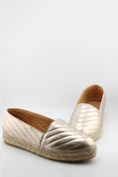 Jutelia Quilted Leather Espadrille Loafers