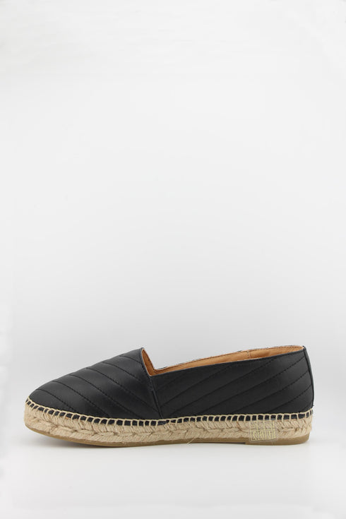 Jutelia Quilted Leather Espadrille Loafers
