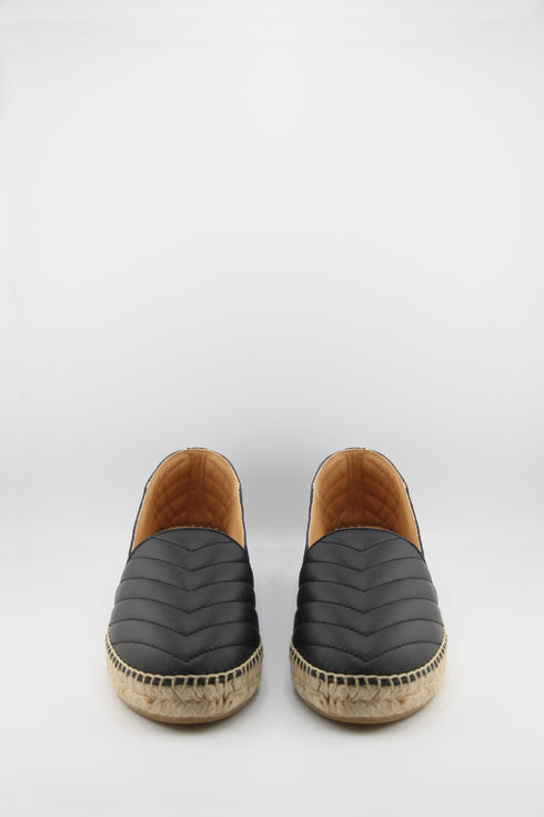 Jutelia Quilted Leather Espadrille Loafers