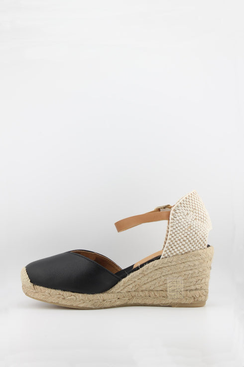 Jutelia Woven Ankle Strap Espadrille Wedges