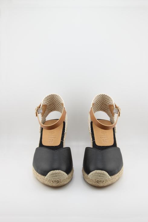 Jutelia Woven Ankle Strap Espadrille Wedges