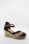 Jutelia Woven Zigzag Pattern Wedge Espadrilles