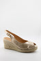 Jutelia Leather Slingback Espadrille Wedge Sandals