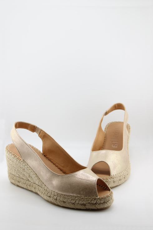 Jutelia Peep-Toe Espadrille Wedge Sandal