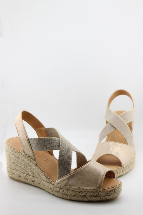 Jutelia Peep-Toe Espadrille Wedge Sandals